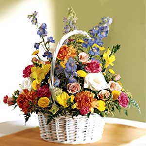 Basking Ridge Florist | White Basket