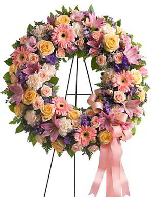 Basking Ridge Florist | Pastel Wreath
