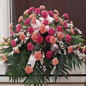 Gallaway  Crane Funeral Home  | Pink Casket Cover