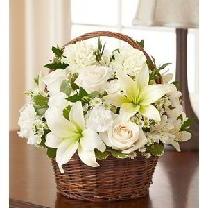 Basking Ridge Florist | Basket of Whites