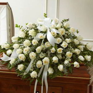 Doyle Funeral Home | White Rose Casket