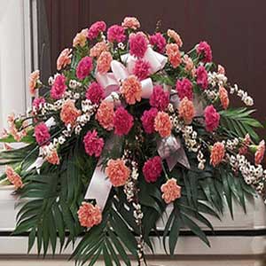 Doyle Funeral Home | Pink Casket Cover