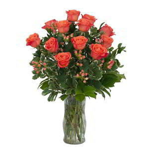 Basking Ridge Florist | 12 Orange Roses